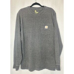 Carhartt Grey Men’s Long Sleeve Size Medium Loose Fit Pocket Shirt